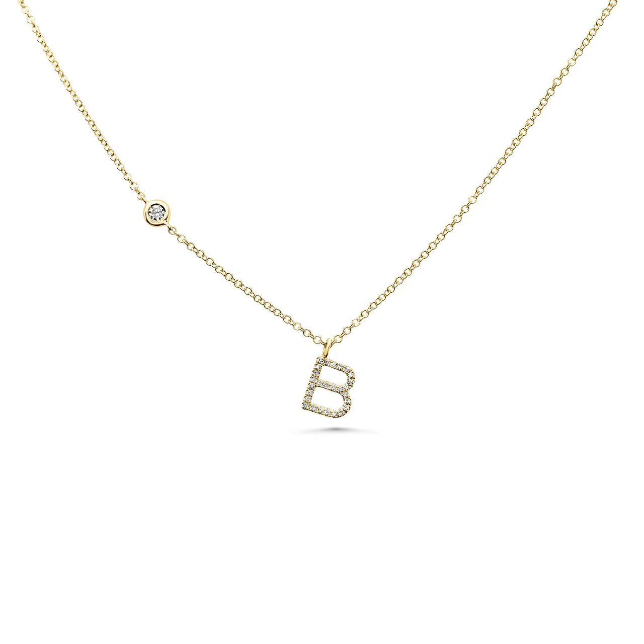 Diamond Initial Pendant Necklace