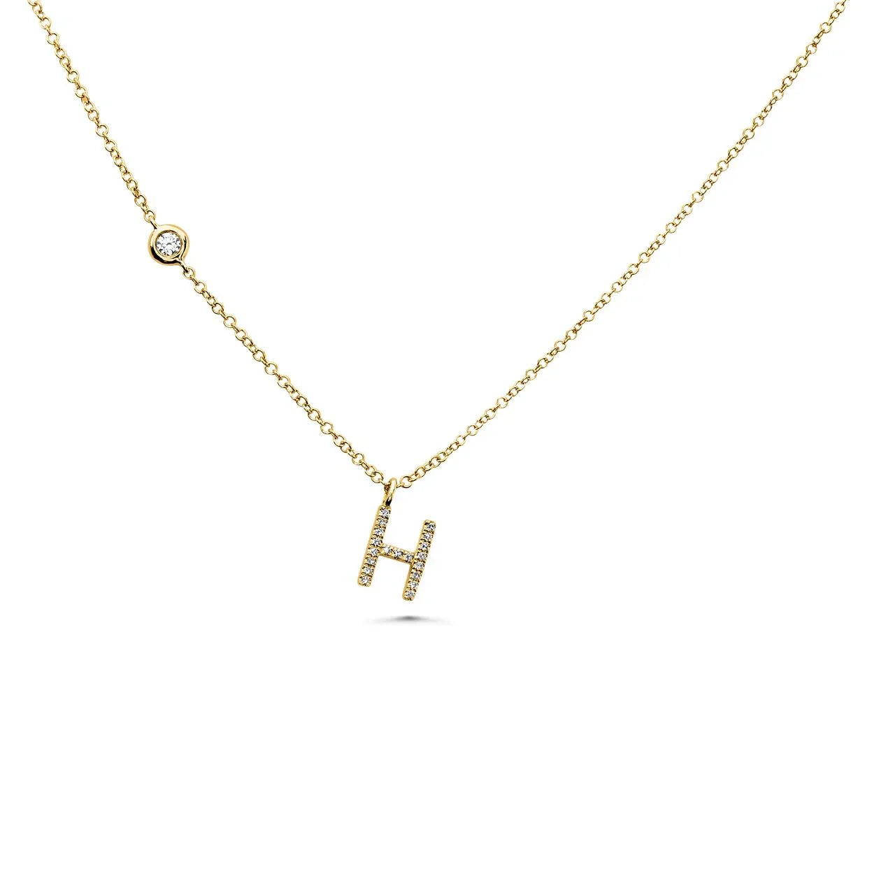 Diamond Initial Pendant Necklace