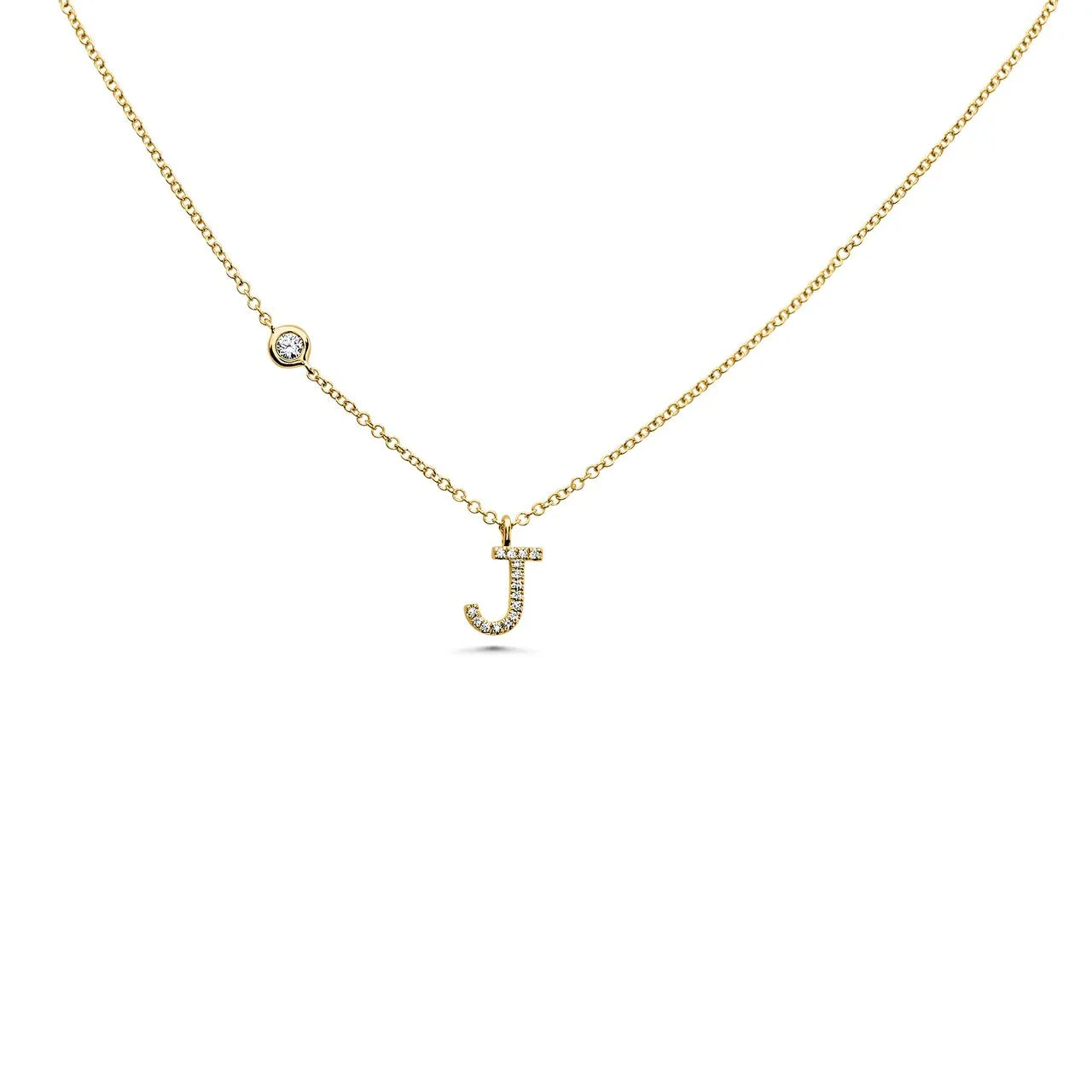Diamond Initial Pendant Necklace