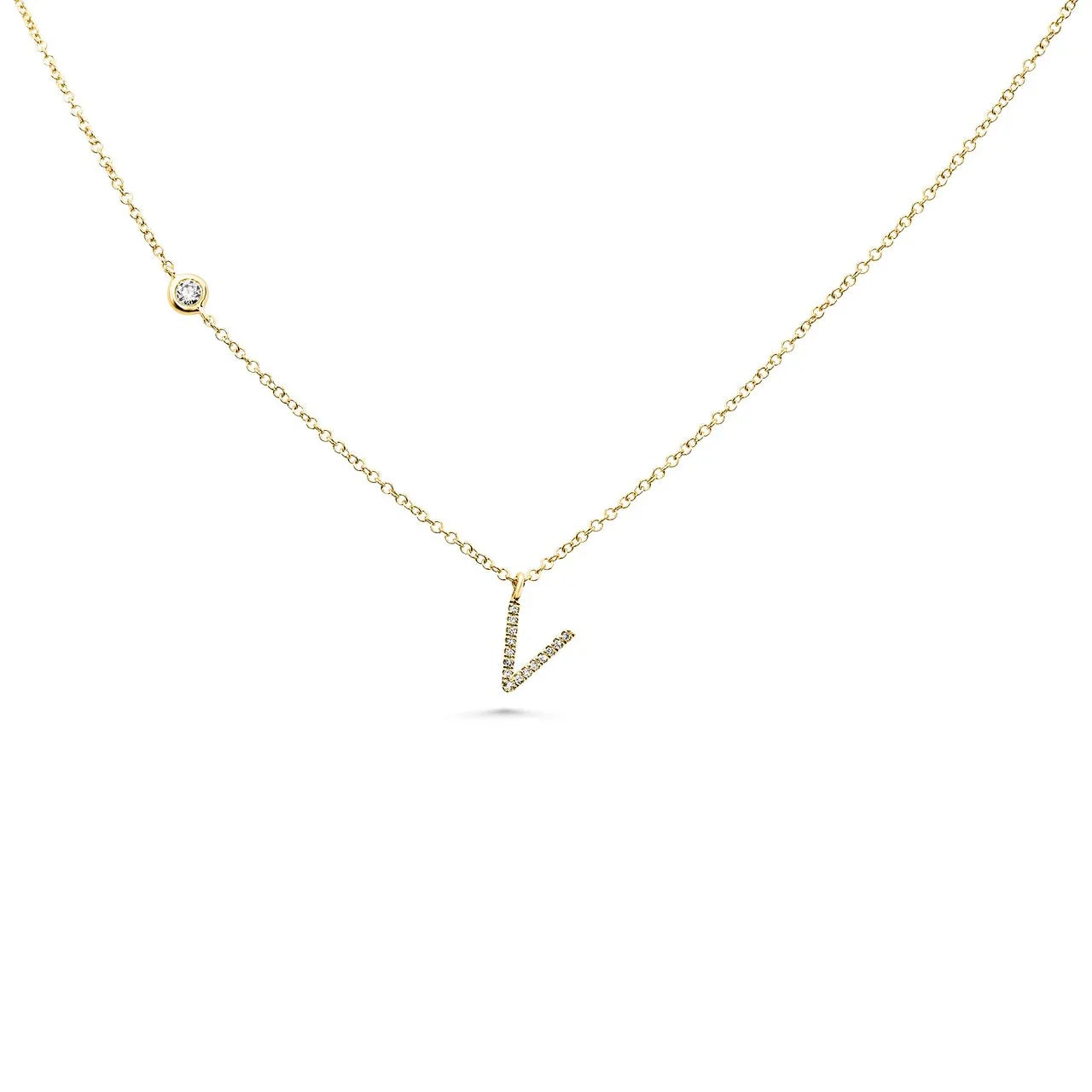Diamond Initial Pendant Necklace