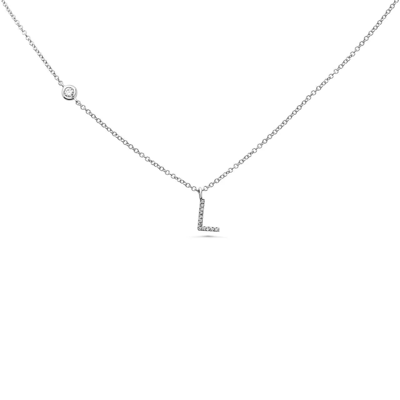 Diamond Initial Pendant Necklace