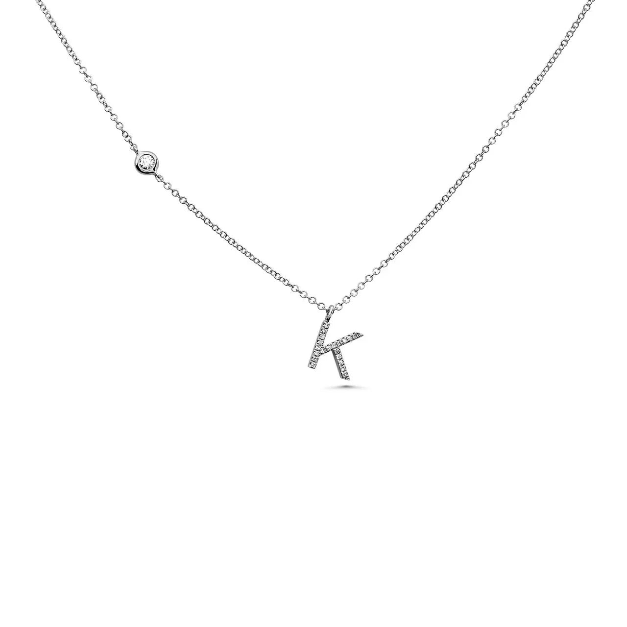 Diamond Initial Pendant Necklace