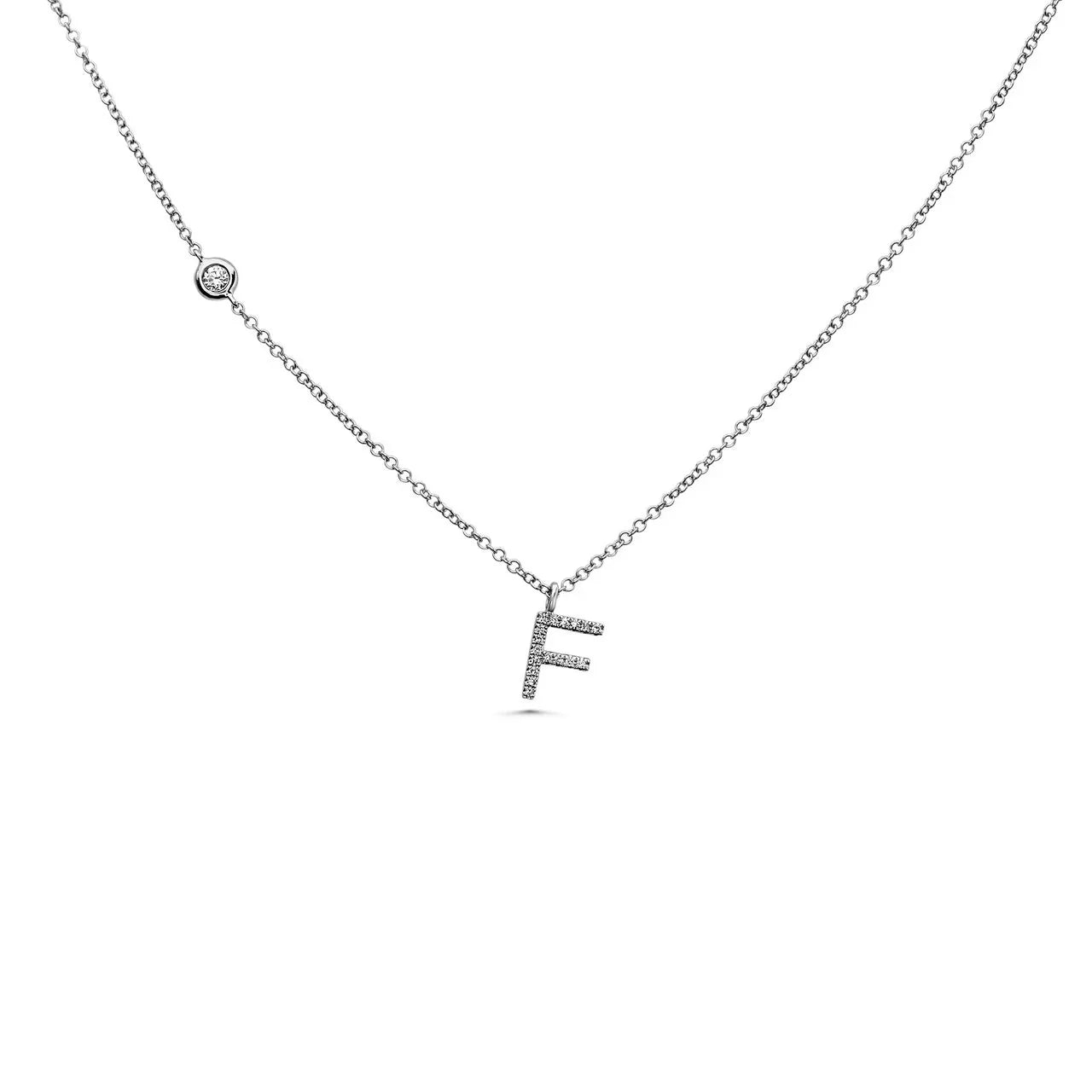 Diamond Initial Pendant Necklace