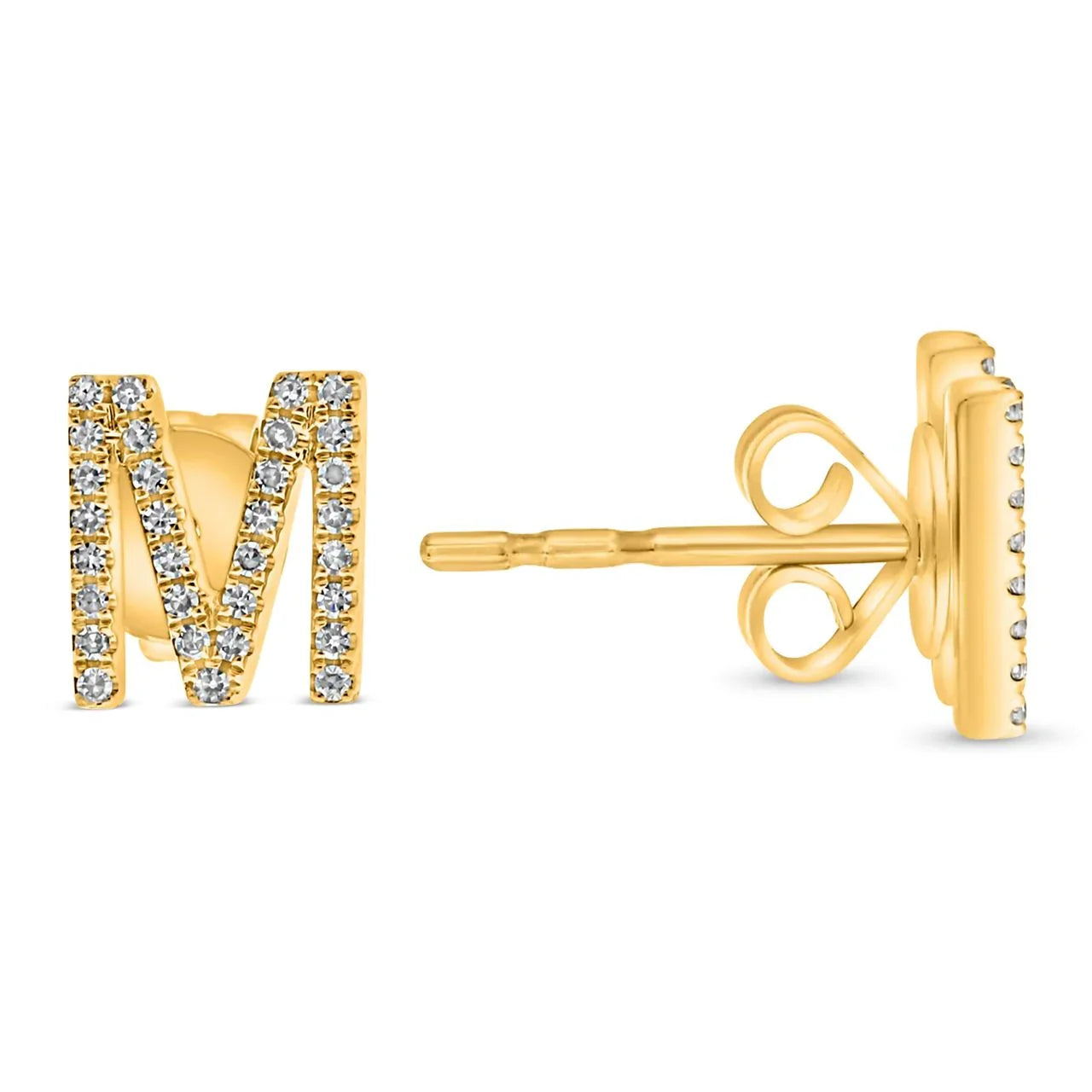 Custom Initial Gold Earrings