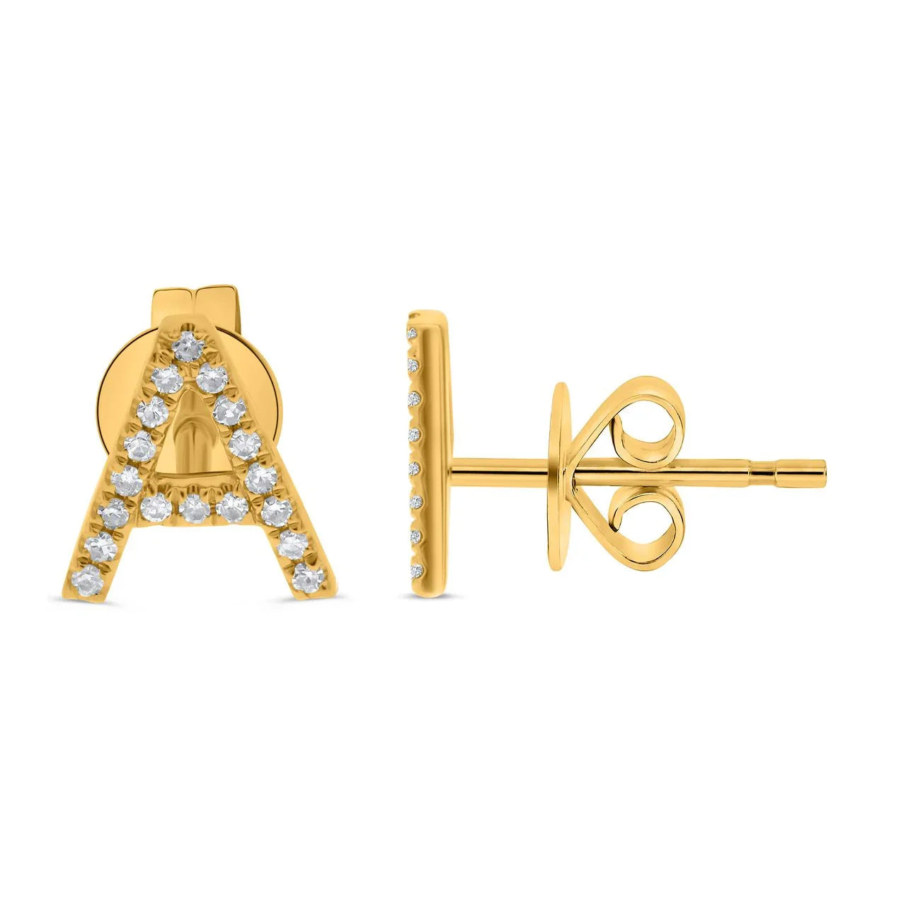 Custom Initial Gold Earrings