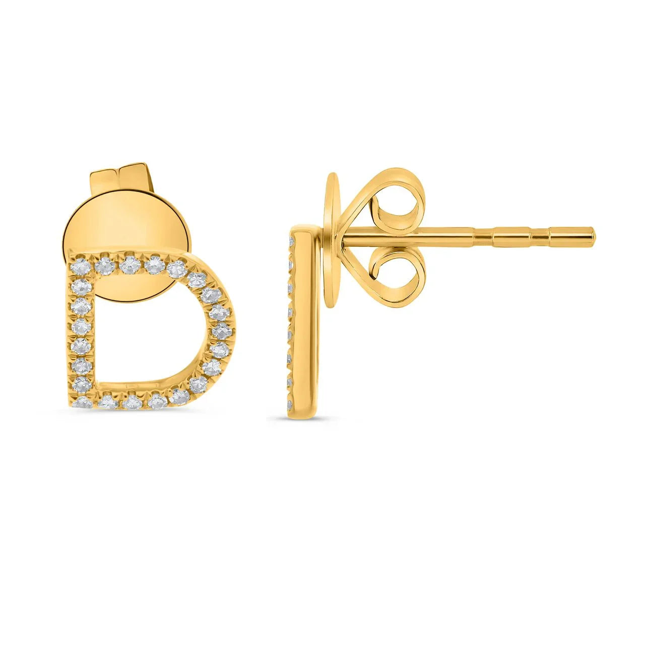 Custom Initial Gold Earrings