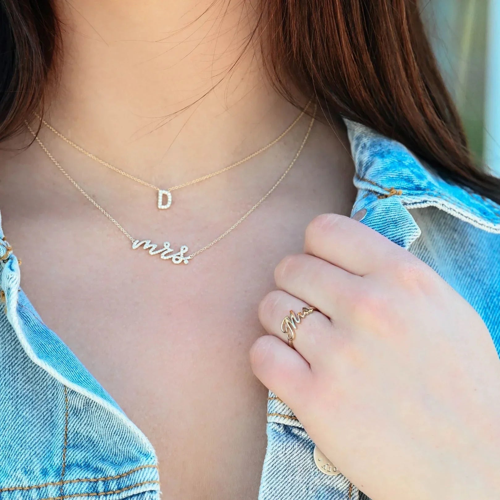 Small Diamond Initial Necklace