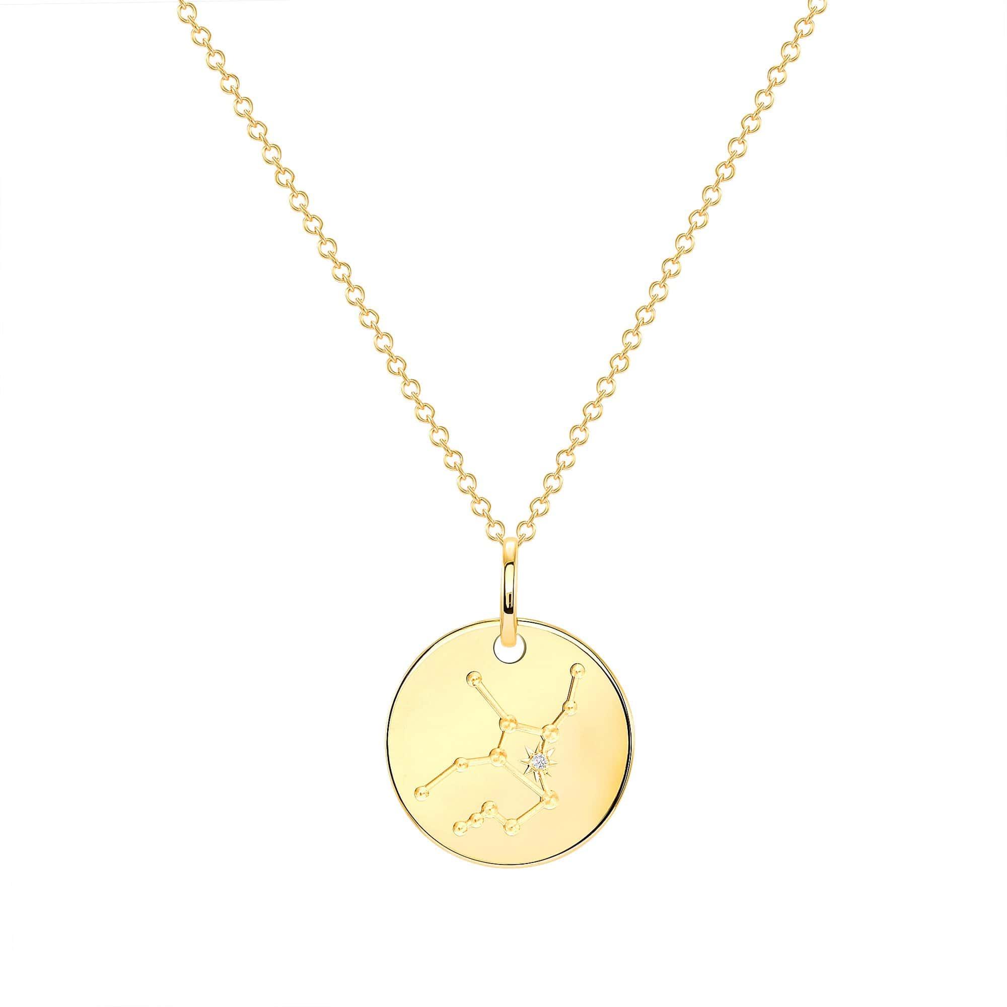Zodiac Constellation Coin Pendant