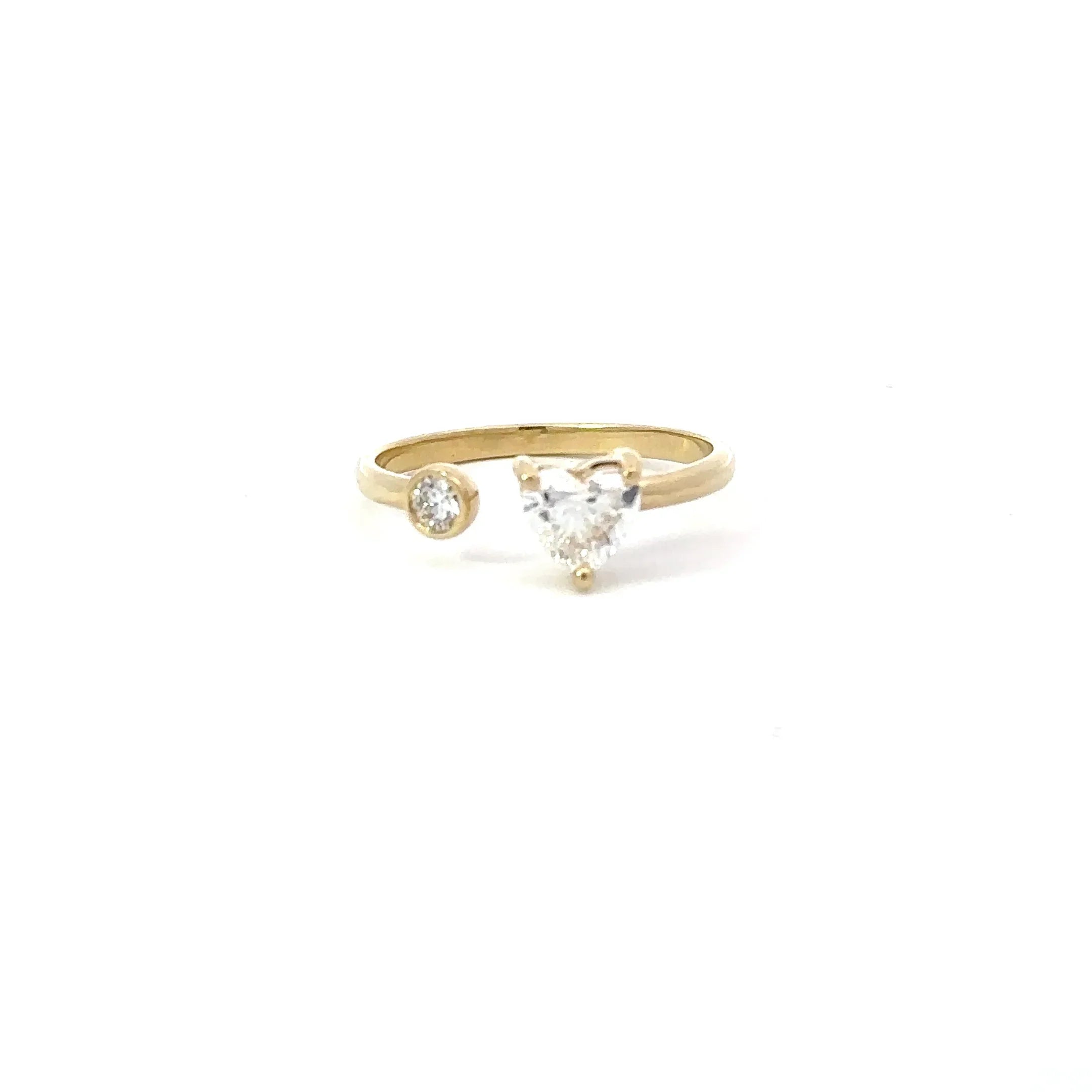 Double Lab Diamond Open Ring