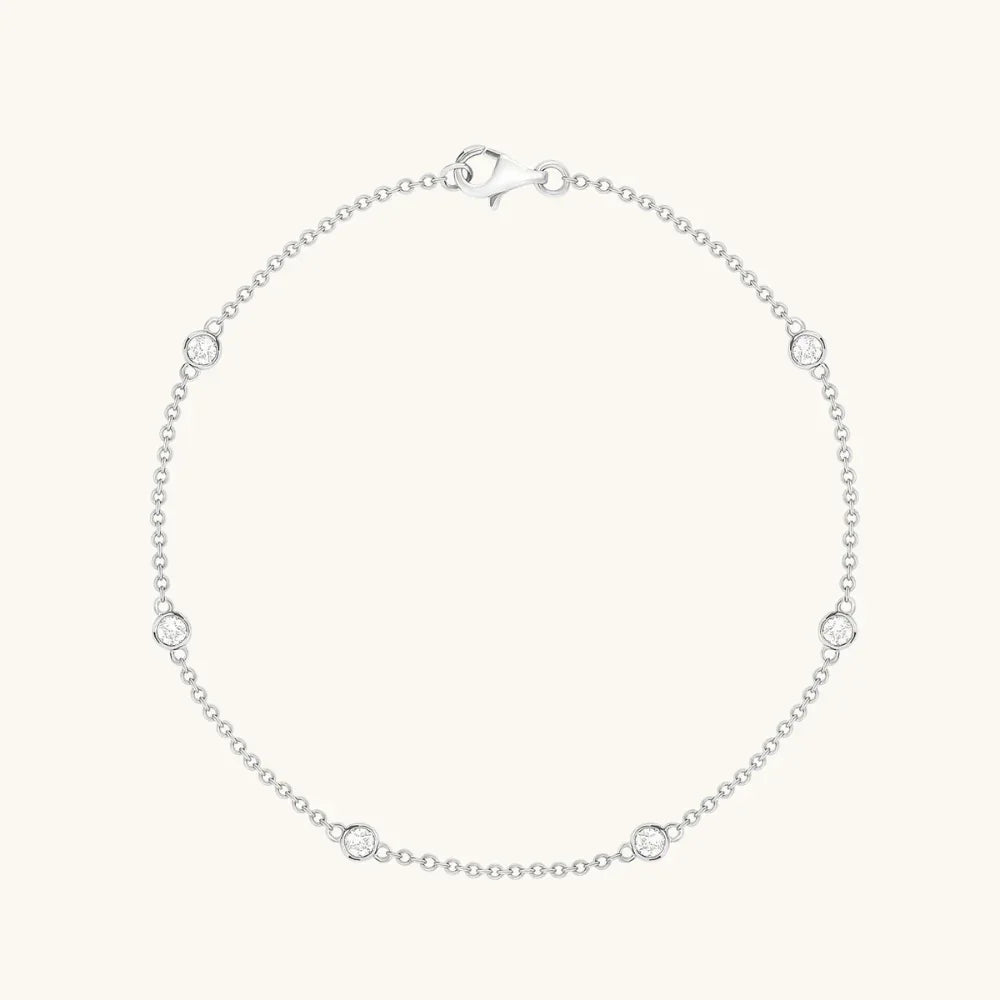 Diamond Bezel Station Bracelet