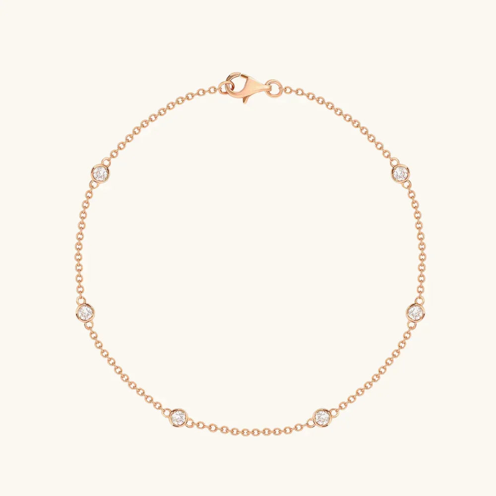 Diamond Bezel Station Bracelet