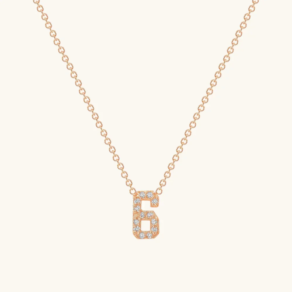 Diamond Number Necklace