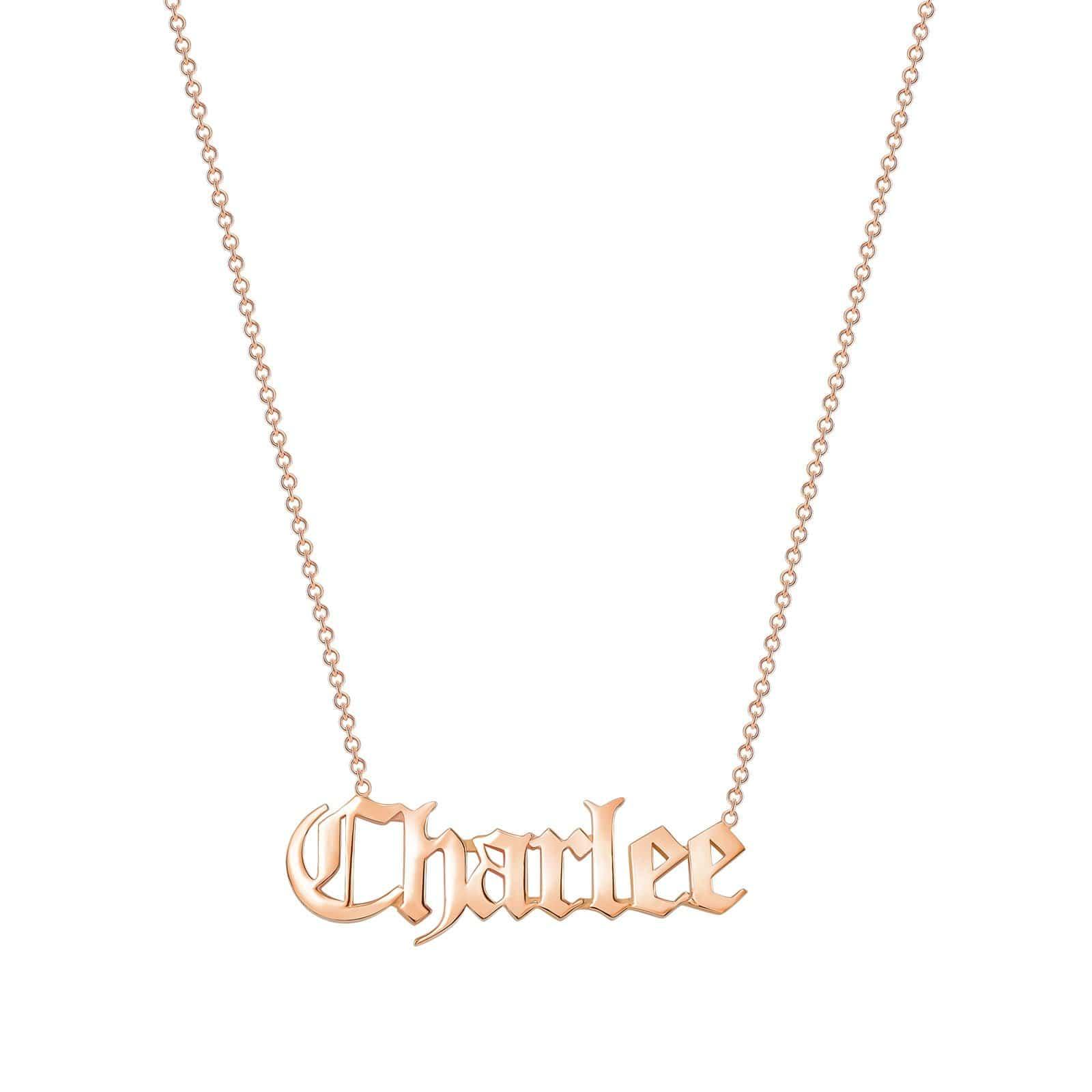 Old English Name Necklace