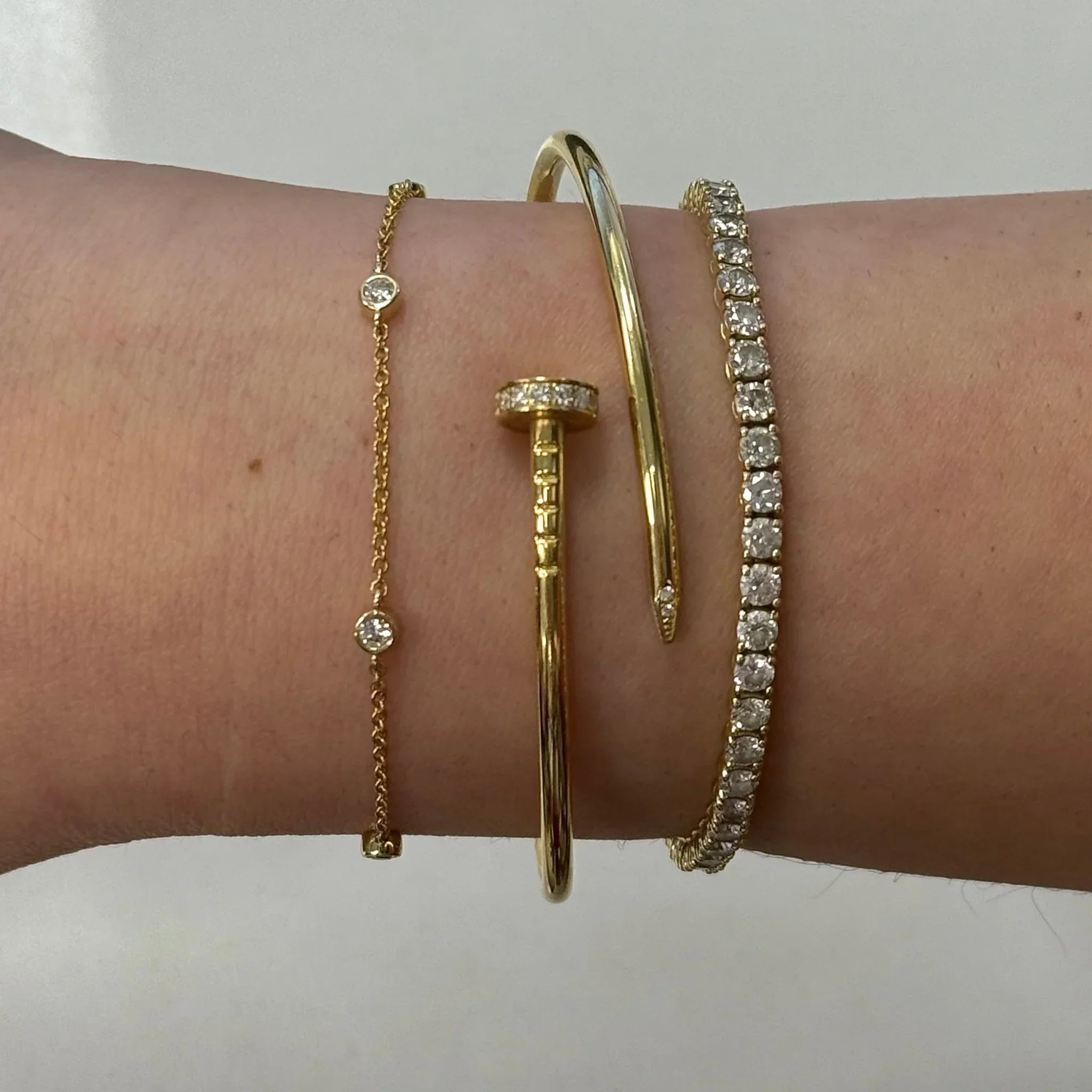 Diamond Bezel Station Bracelet