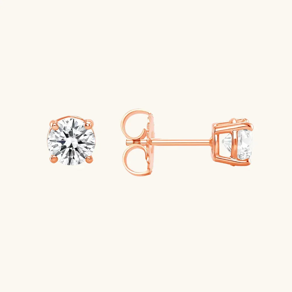 Lab Created Classic Diamond Stud Earrings