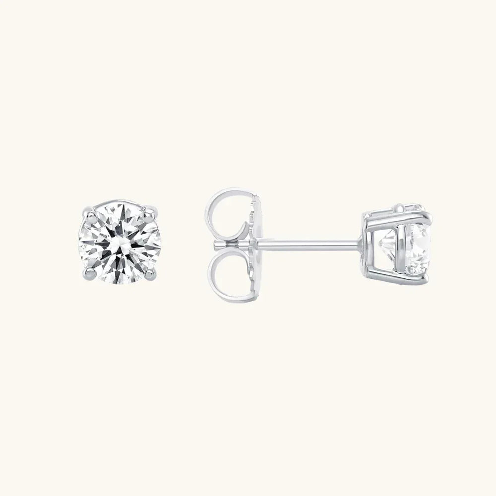Lab Created Classic Diamond Stud Earrings