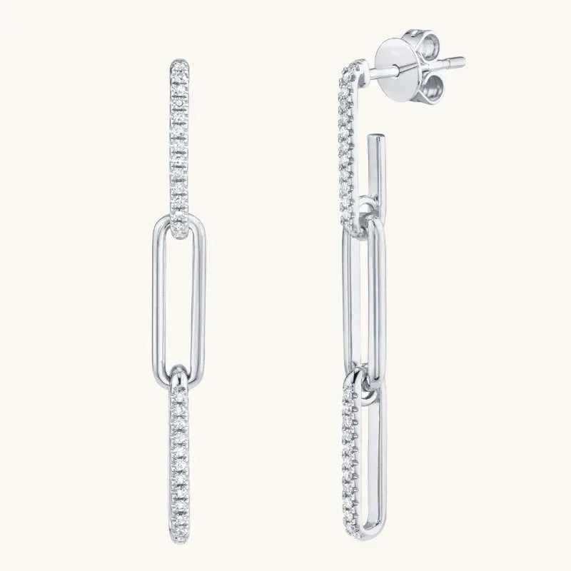 Paper Clip Drop Earring