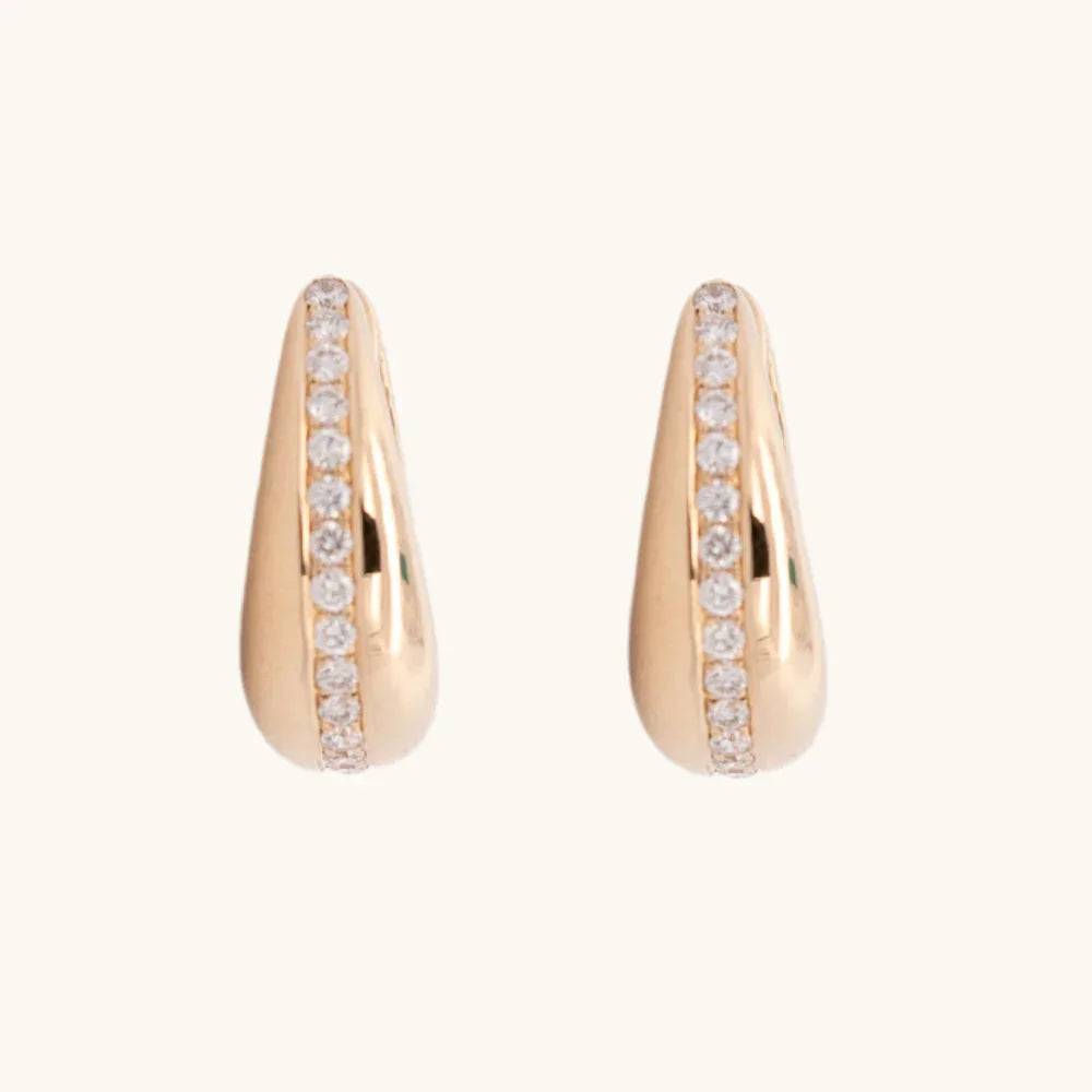 Bunny Diamond Huggie Earrings