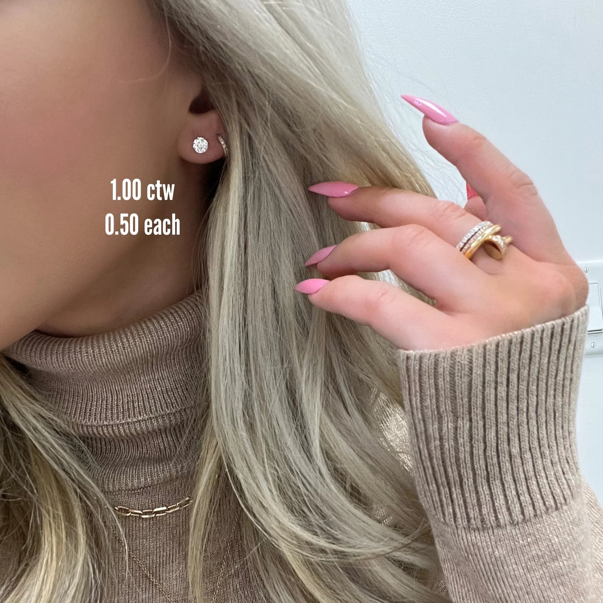 Classic Diamond Stud Earrings
