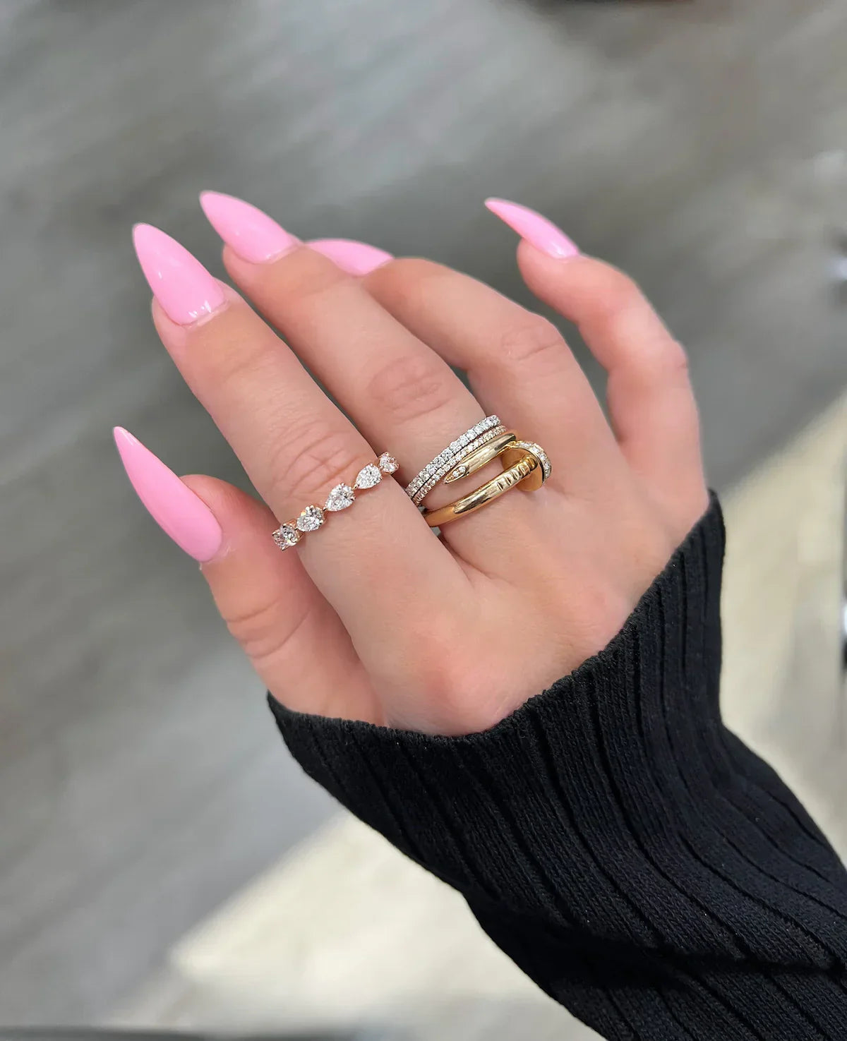 East West Diamond Pear Shape Eternity Band