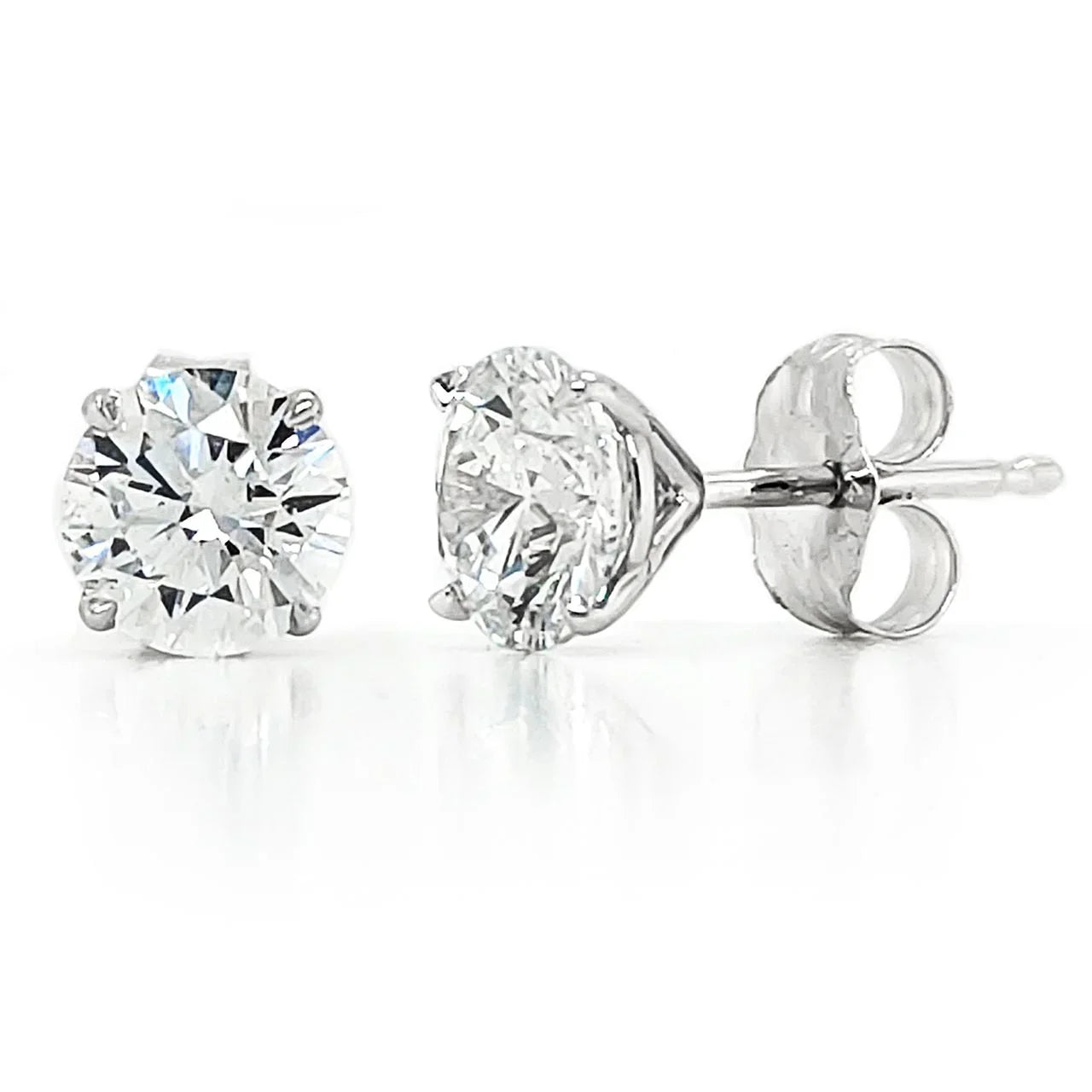 Martini Diamond Solitaire Earrings