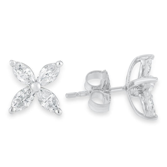 Floral Leaf Stud Earrings