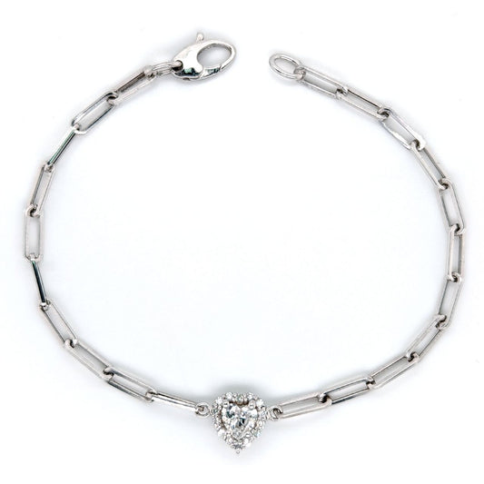 Paperclip Diamond Chain Bracelet