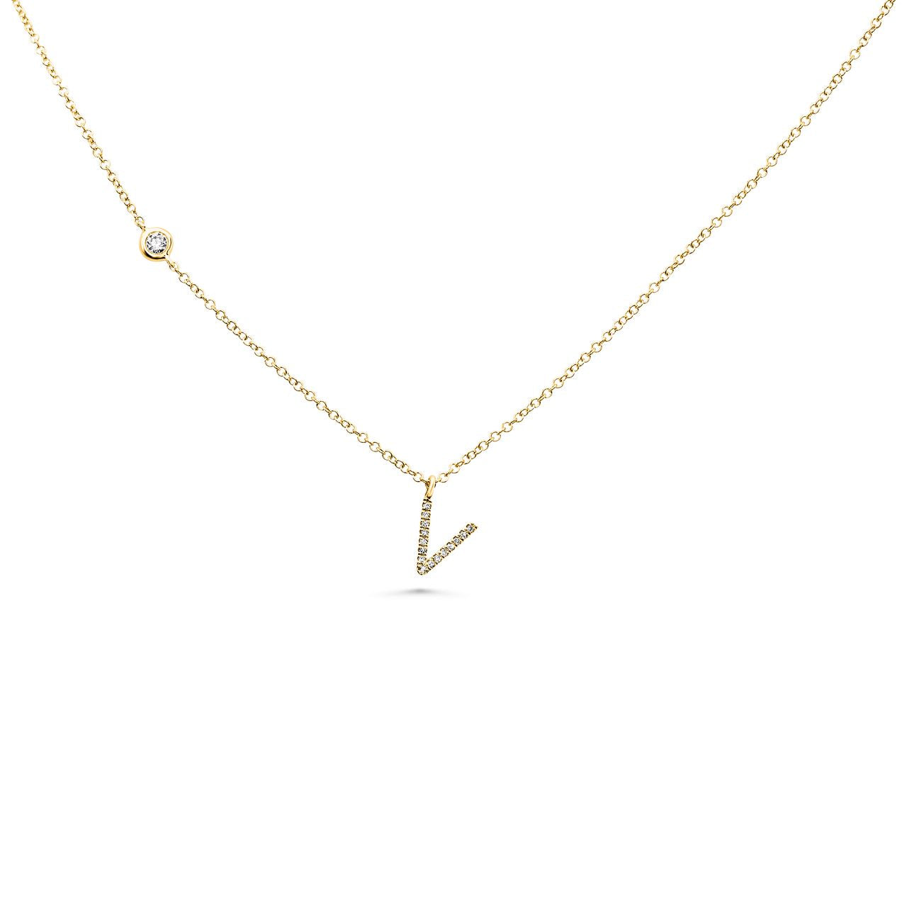 Initial V necklace