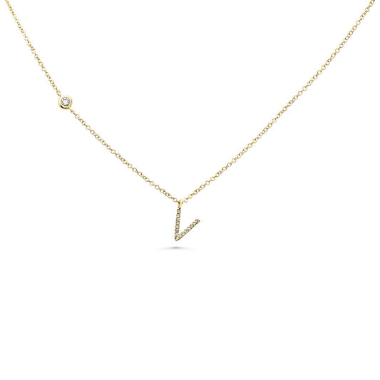 Initial V necklace