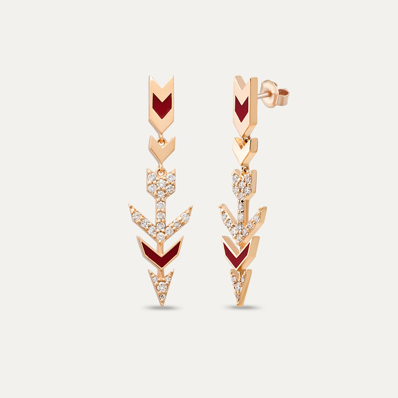 Diamond and Enamel Alioth Earrings