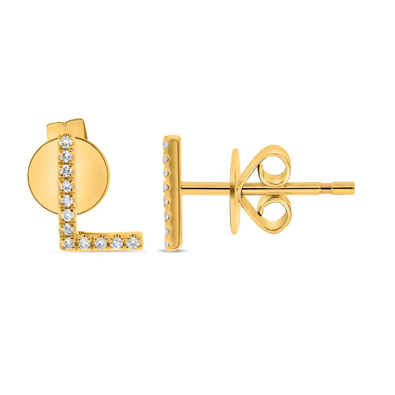 Initial L Earring