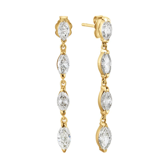 Marquise Diamond Dangle Earrings