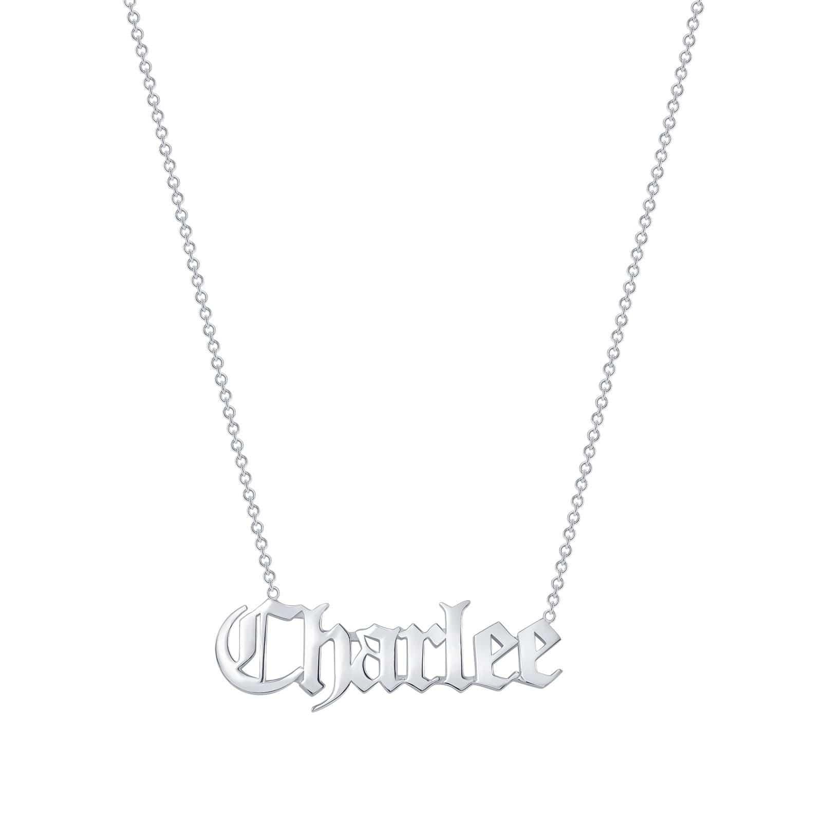 Old English Name Necklace
