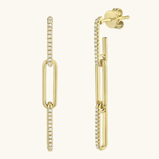Paper Clip Drop Earring